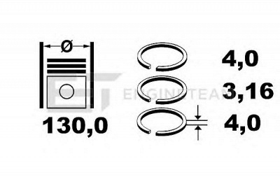 ET ENGINETEAM r1001100 -  Комплект поршневых колец